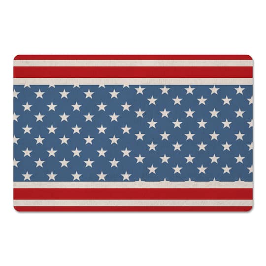 Red & Blue Stars & Stripes Floor Mat, 27" x 18" – 50% Off